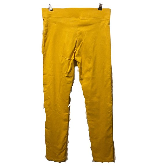 Vizio yellow mustard cropped legging pants size M - Picture 3 of 4